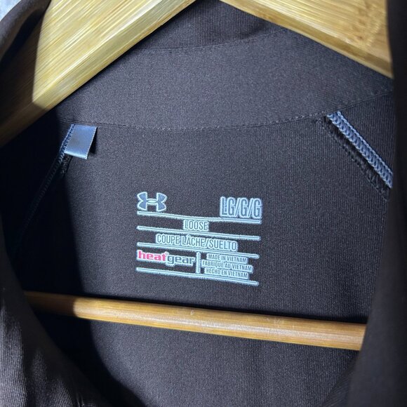 Under Armour BGS Polo Shirt Athletic Training Short Sleeve Brown Size Large - Picture 6 of 6